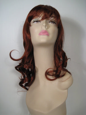 Copper Red Long Curly Wig