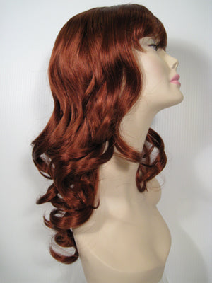Copper Red Long Curly Wig