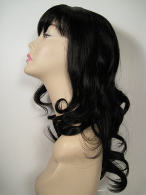 Black Long Curly Wig