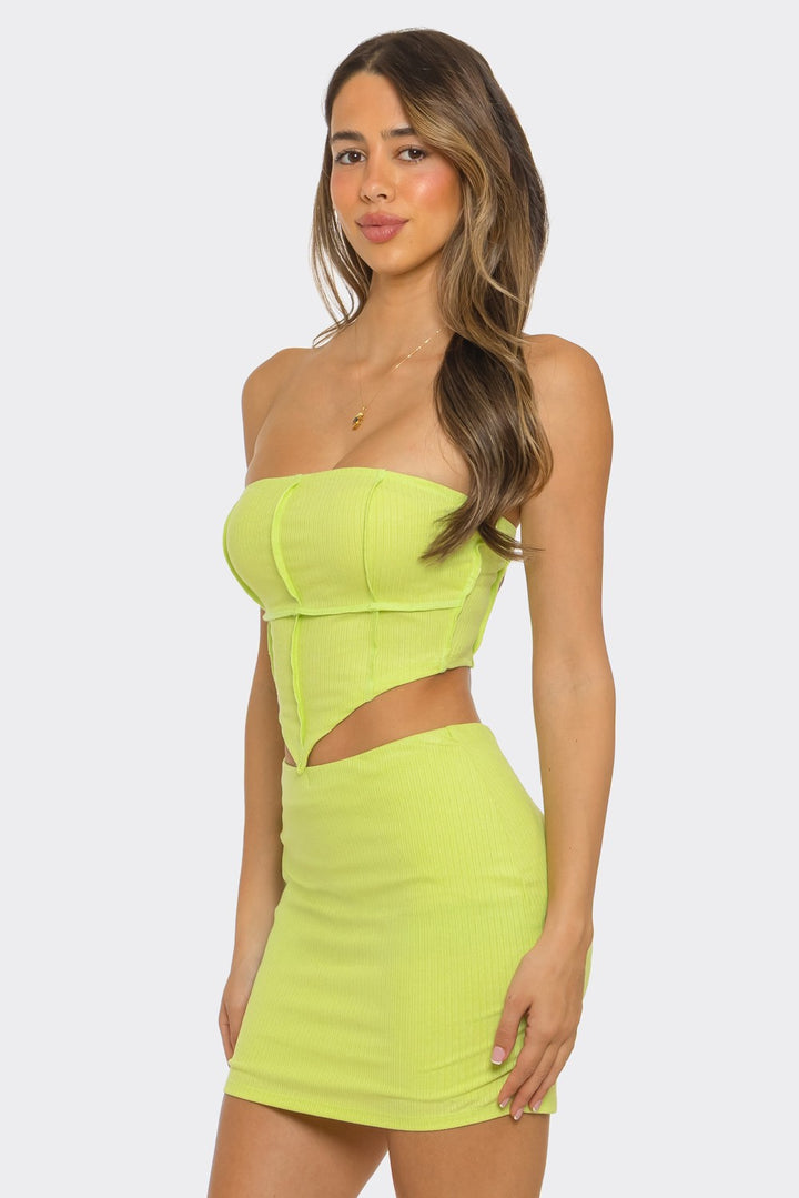 Lime Sculpt Corset Set