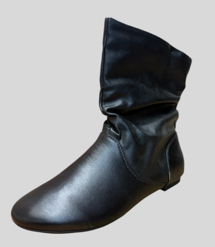 Flat Slouch Ankle Boots