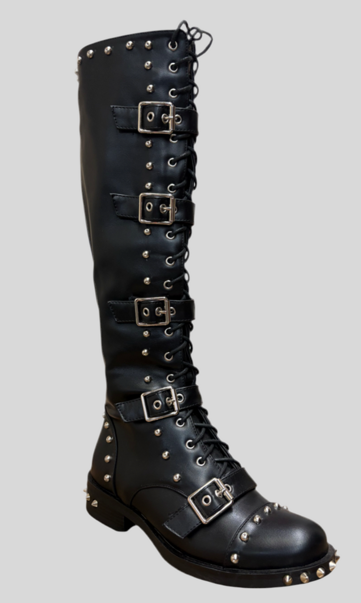 Over the Knee Studded Boots