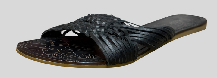 Leather Open Toe Casual Slide Sandals