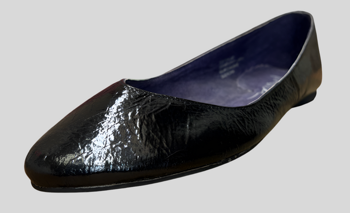 Black Glossy Ballet Flats