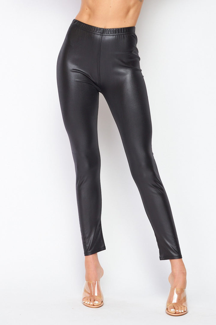 Stretch Faux Leather Leggings