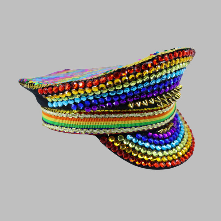 Rainbow Gemstone Police Hat