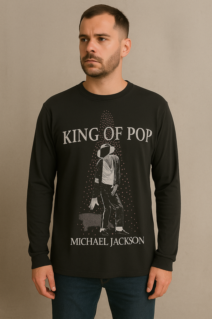 King of Pop Long Sleeve Tee – Michael Jackson Tribute