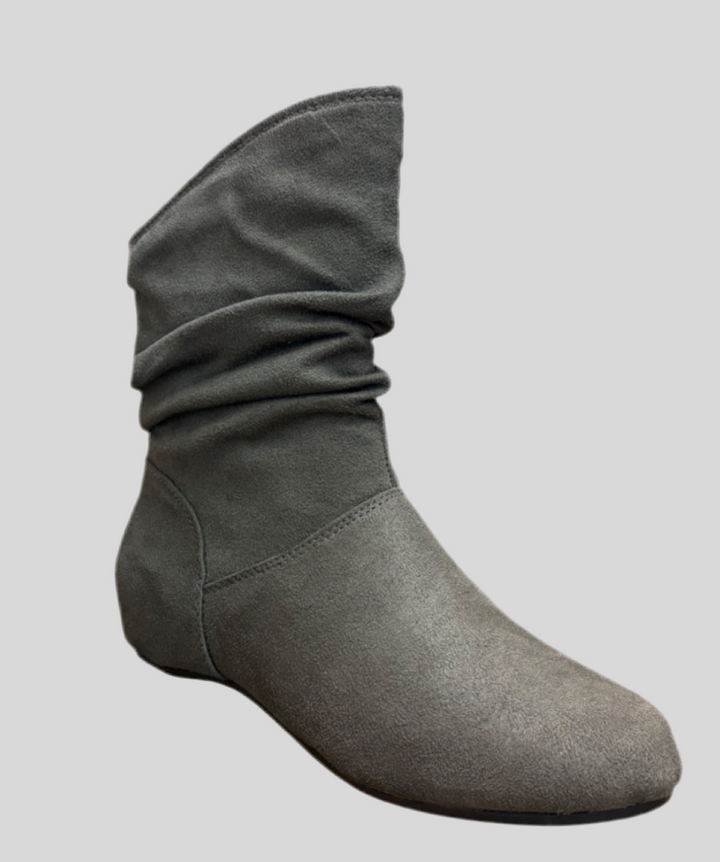 Flat Slouch Ankle Boots