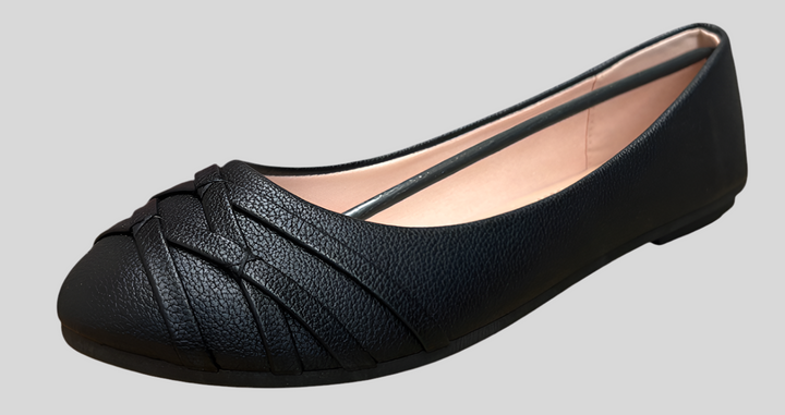 Wide Comfort Sole Front Design Ballet Flats