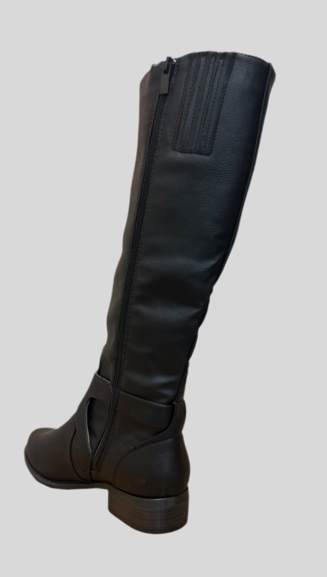 Knee High Boots w/Plaid Peek Design
