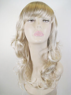 Platinum White Long Curly Wig