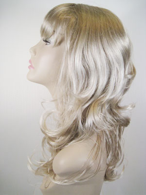 Platinum White Long Curly Wig