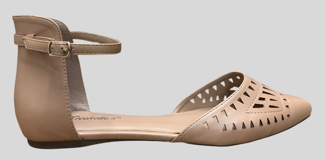 Laser Cut Mid-Top Flat Sandals