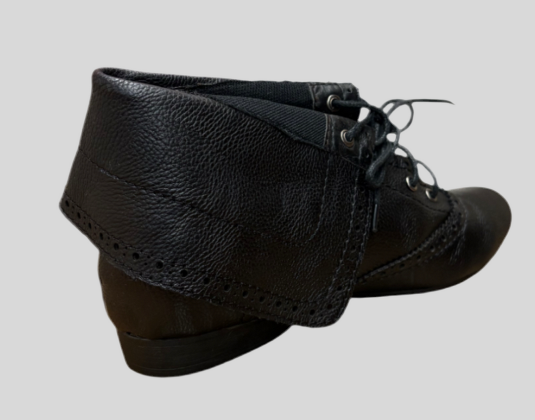 Faux Leather Ankle Booties