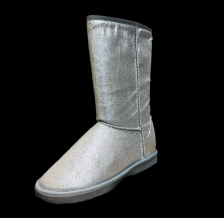 Faux Fur-Lined Mid Calf High Boots