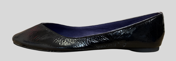 Black Glossy Ballet Flats