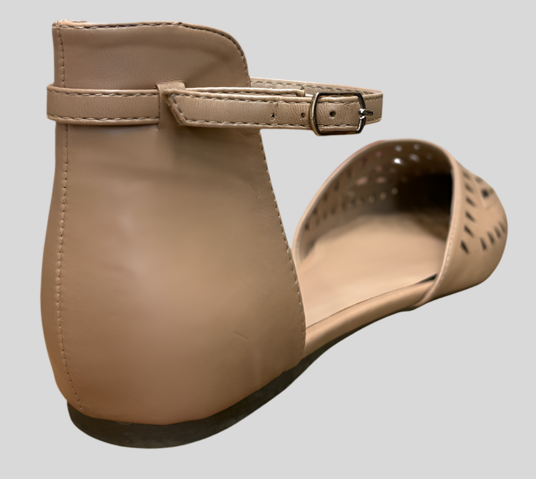 Laser Cut Mid-Top Flat Sandals