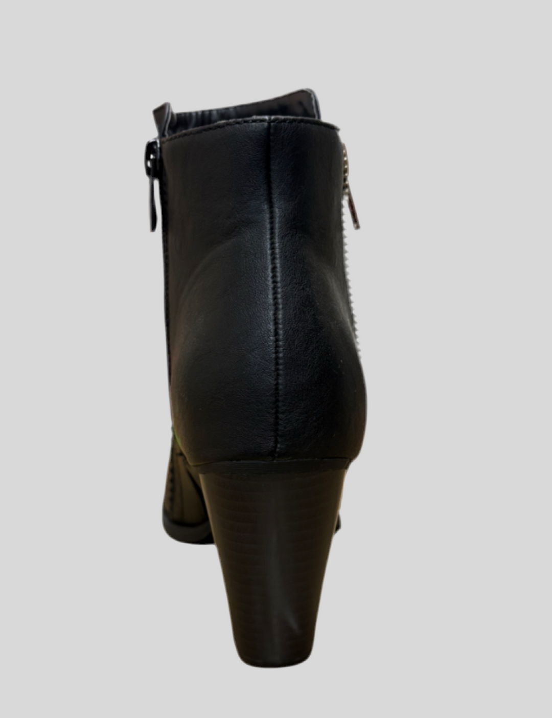 Ankle Booties with Two-Sided Zipper Design