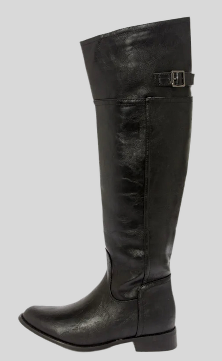 Knee High Boots with Buckle