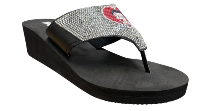 Betty Boop Rhinestone Wedge Sandals