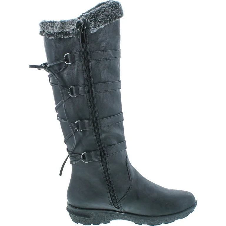 Back Lace Up Knee High Boots