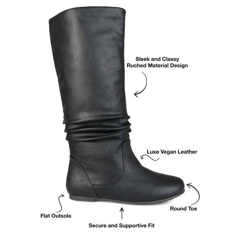 Wide Calf Round Toe Boots