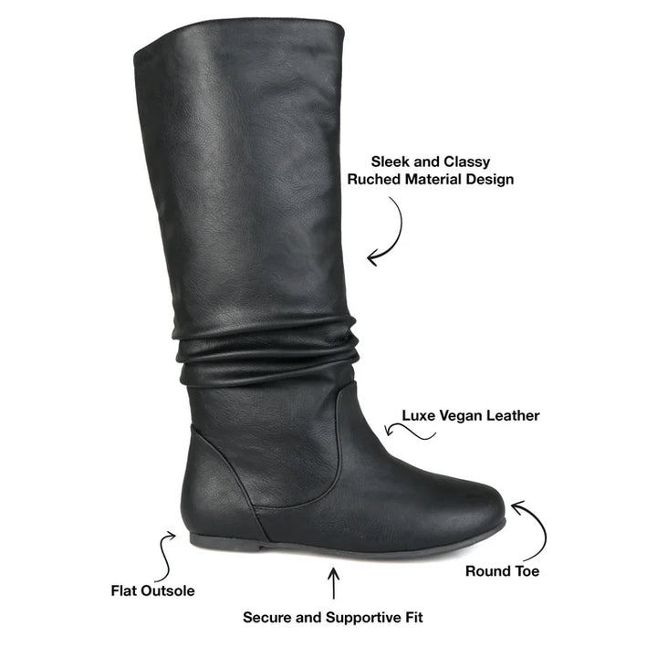 Wide Calf Round Toe Boots