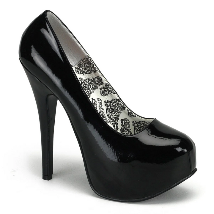 Pleaser Solid Black Platform Heels