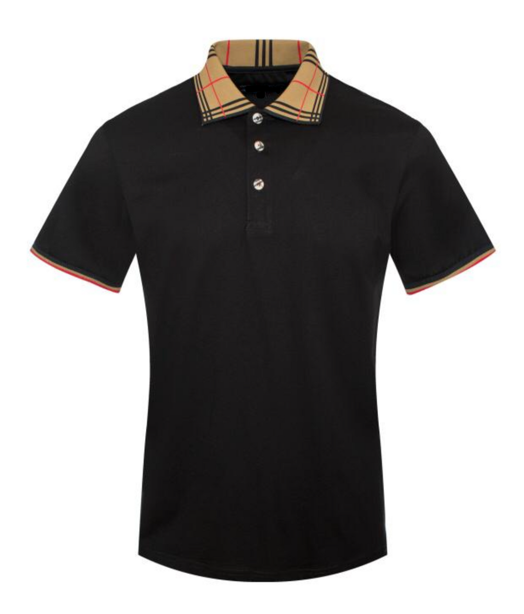 Black Contrast Collar Polo