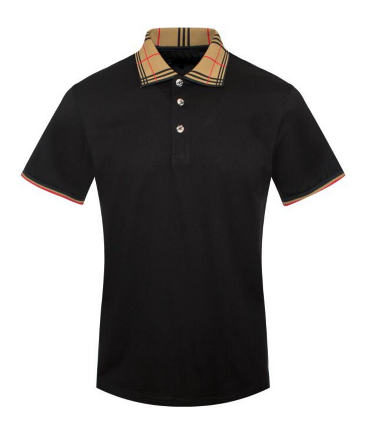 Black Contrast Collar Polo