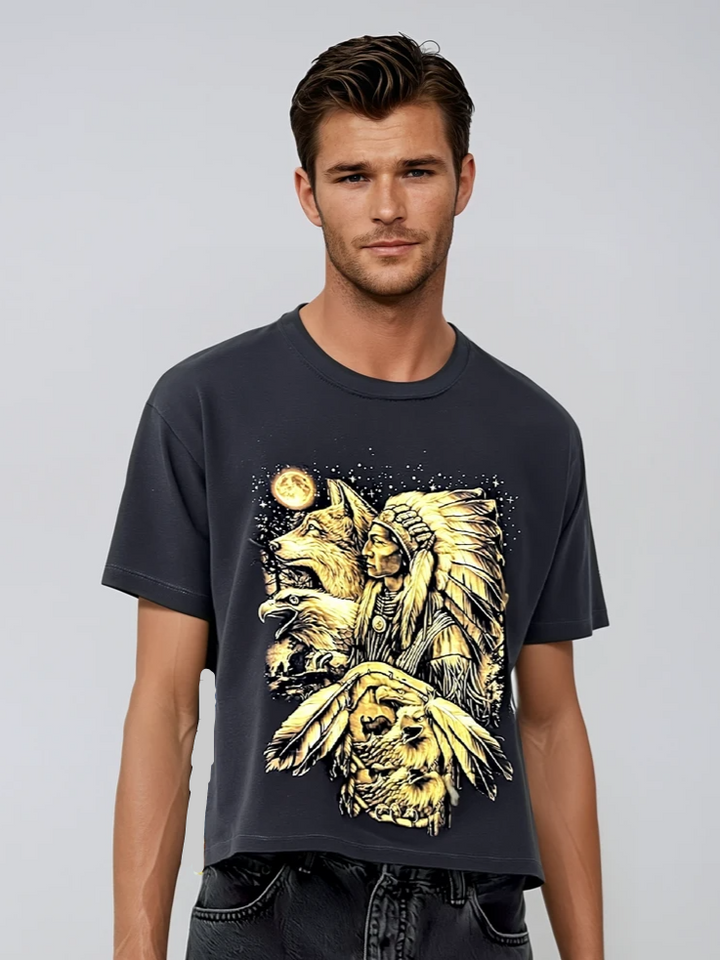 Glow-in-the-Dark Graphic Tee Shirt – Tribal Spirits Edition