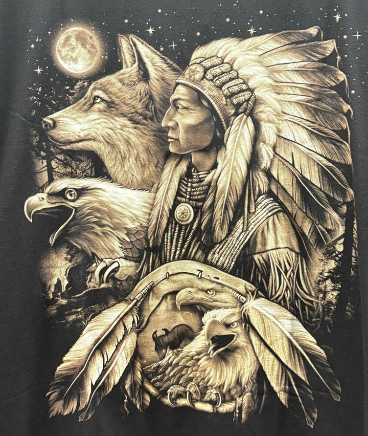 Glow-in-the-Dark Graphic Tee Shirt – Tribal Spirits Edition