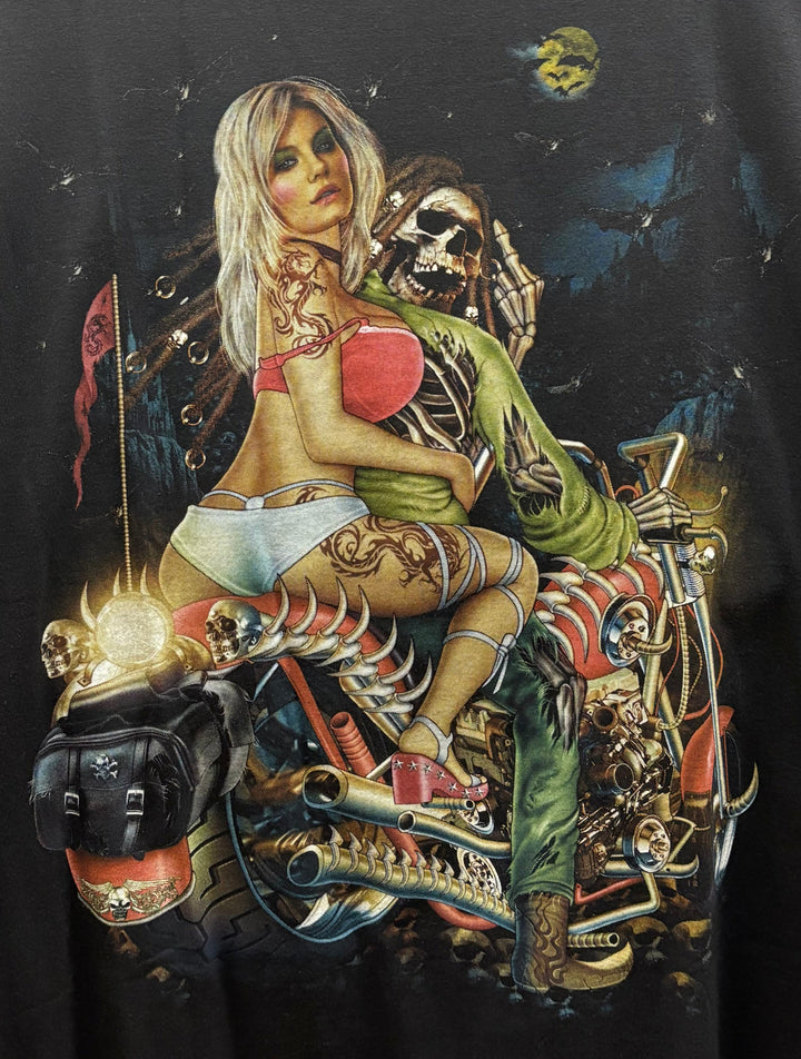 Glow-in-the-Dark Double-Sided Graphic Tee Shirt – Ride or Die Edition