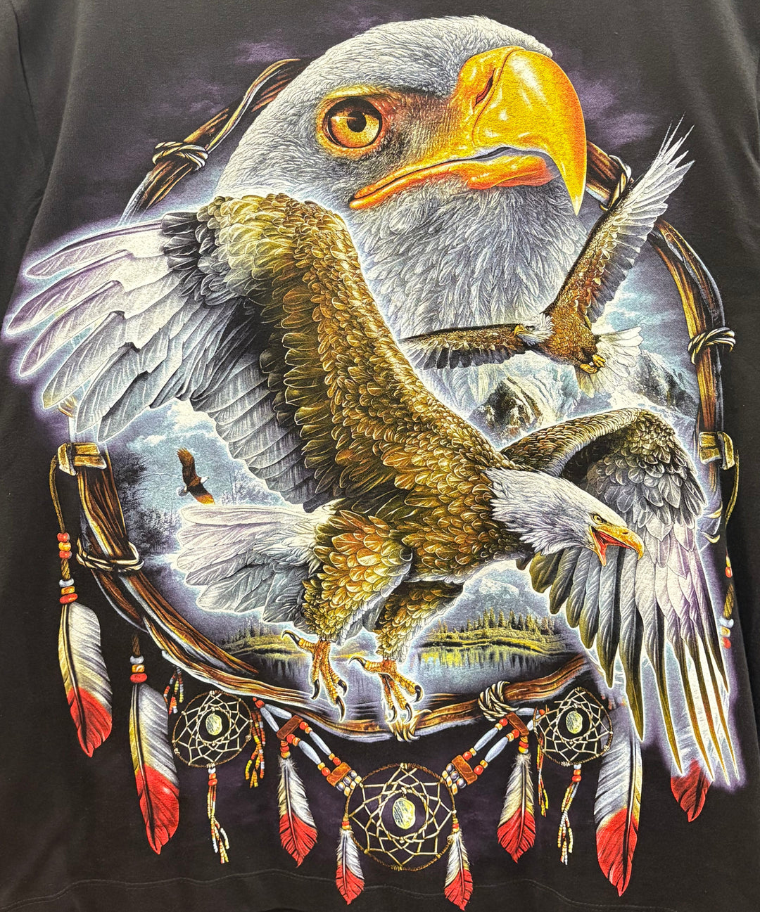 Glow-in-the-Dark Double-Sided Graphic Tee Shirt – Eagle Spirit Edition