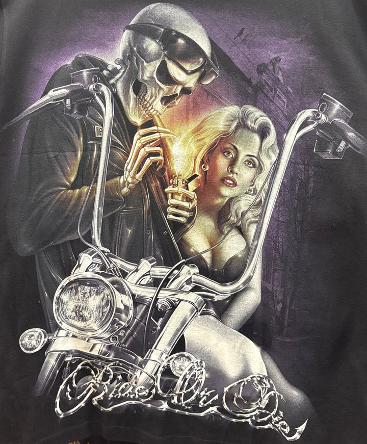 Glow-in-the-Dark Double-Sided Graphic Tee Shirt – Reaper Ride Edition