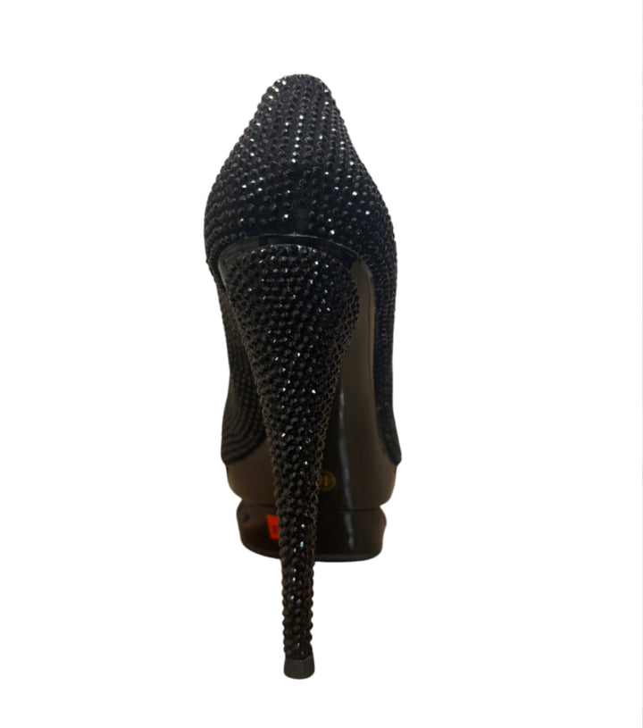 Rhinestone Stiletto Dual Platform Heels