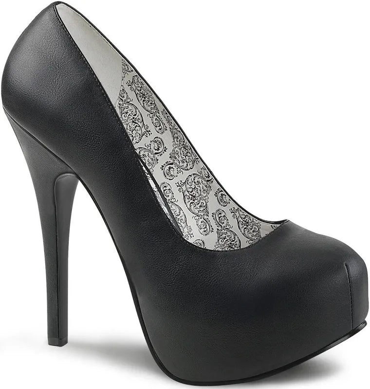 Pleaser Solid Black Platform Heels