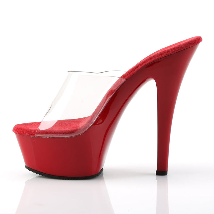 Pleaser Clear Strap Platform Heels