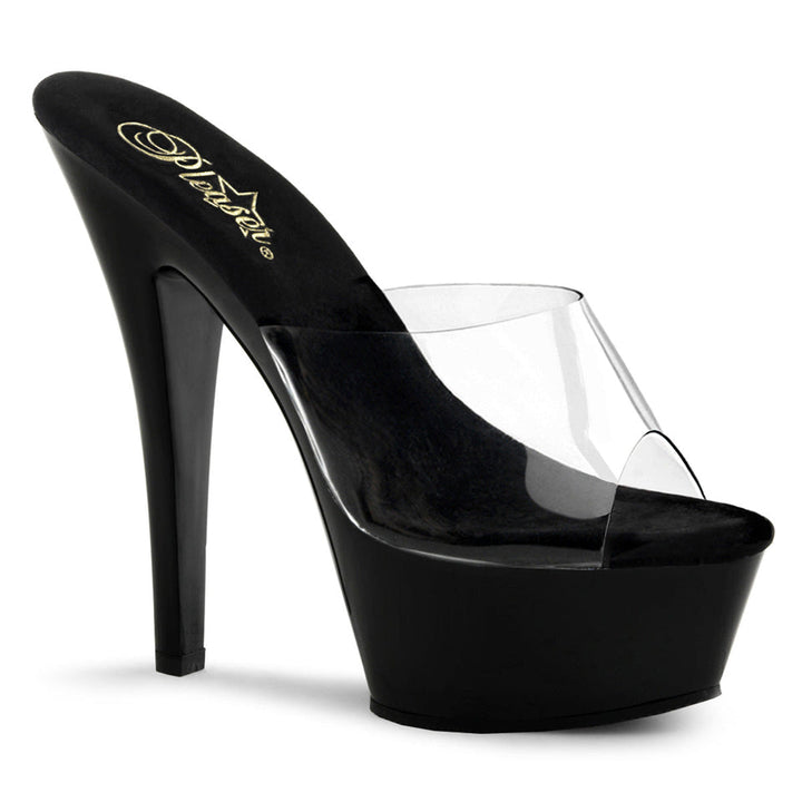 Pleaser Clear Strap Platform Heels