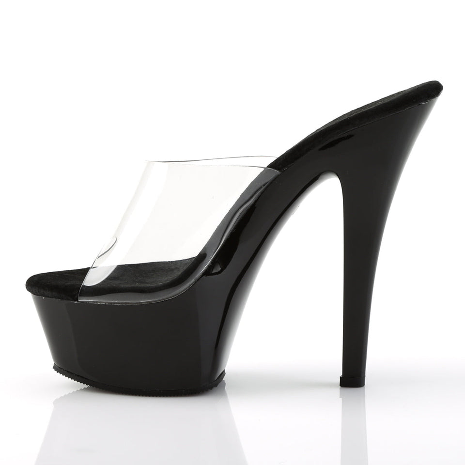 Pleaser Clear Strap Platform Heels