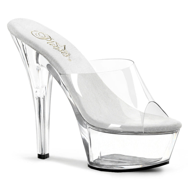 Pleaser Clear Strap Platform Heels