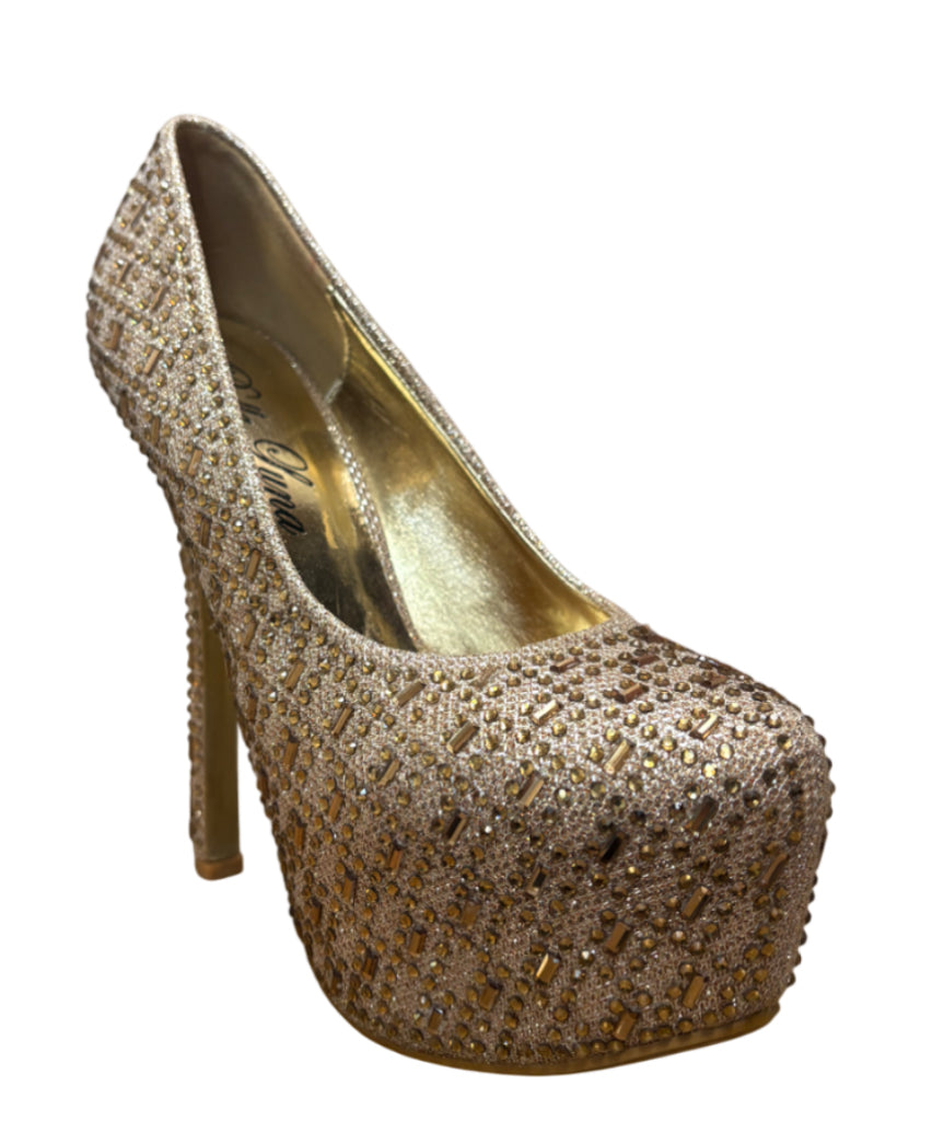 Rhinestone Platform Heels