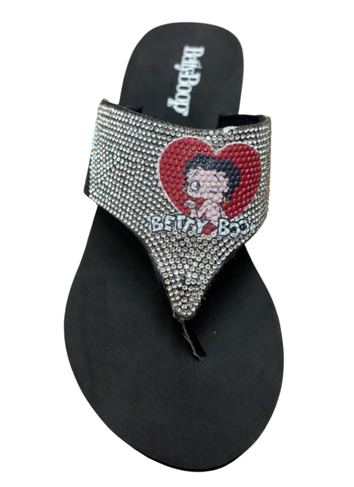 Betty Boop Rhinestone Wedge Sandals