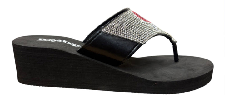 Betty Boop Rhinestone Wedge Sandals