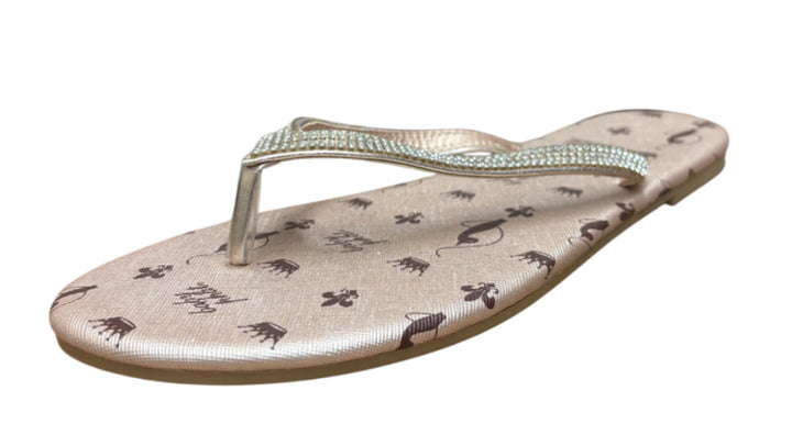 Baby Phat Rhinestone Flip Flop Sandals