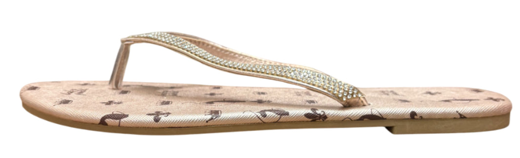 Baby Phat Rhinestone Flip Flop Sandals