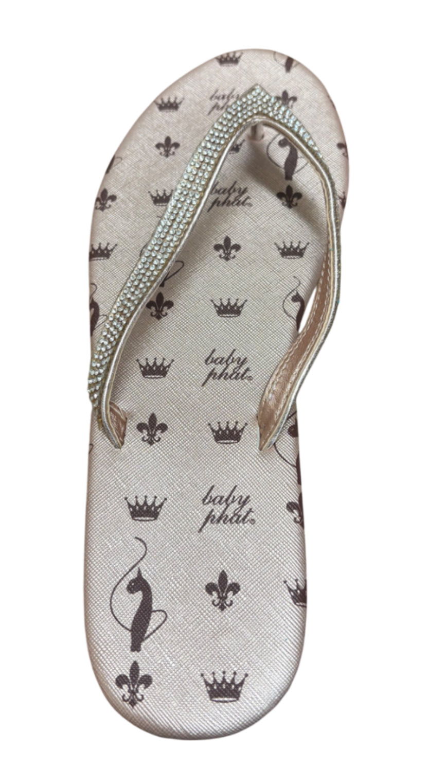 Baby Phat Rhinestone Flip Flop Sandals