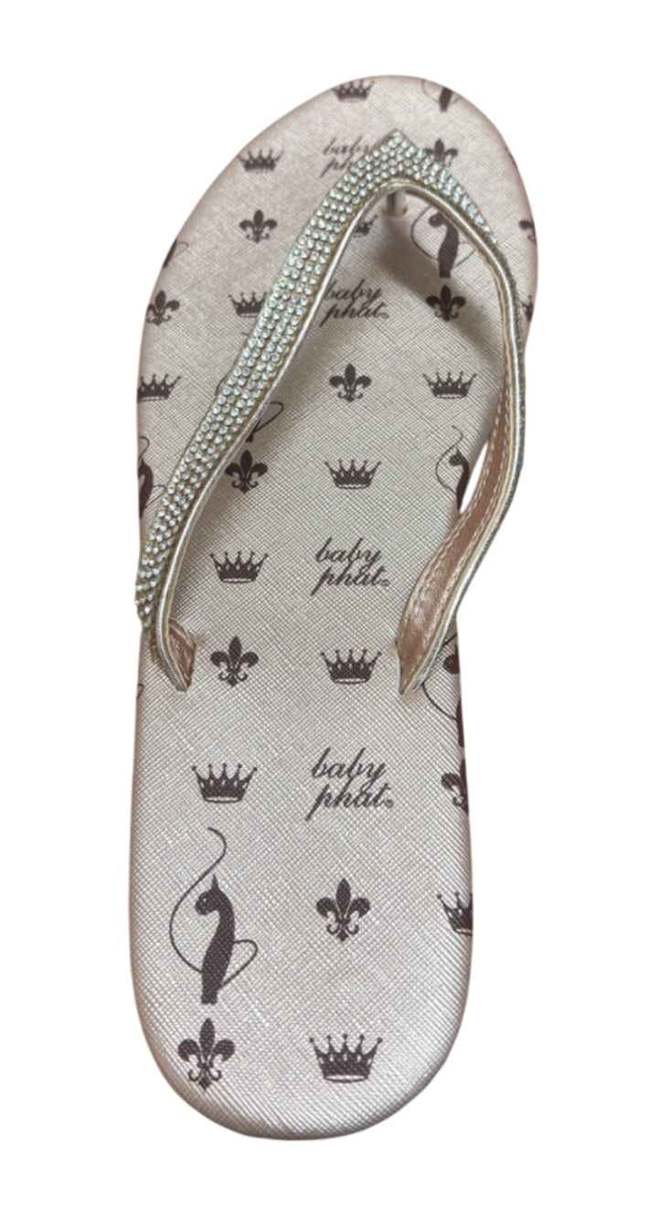 Baby Phat Rhinestone Flip Flop Sandals