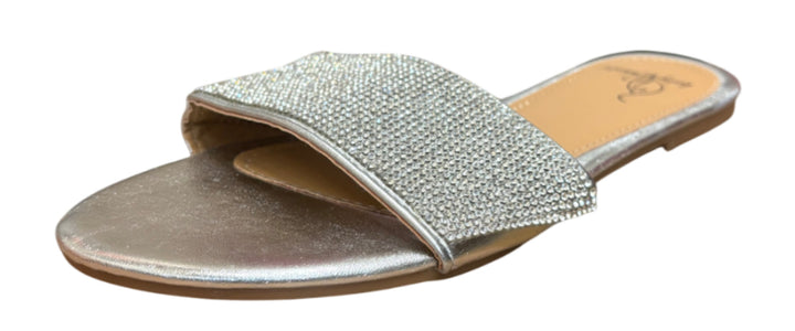 Baby Phat Rhinestone Slip-On Open-Toe Slide Sandals