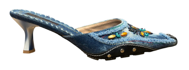 Indian Ethnic Beaded Denim Style Heels
